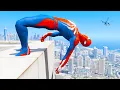 Download Lagu SPIDERMAN CRAZY JUMPS/FALLS #38 (GTA 5 Spider-Man Fails)