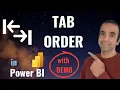 How to use TAB ORDER in Power BI Beginner s Guide to Power BI in 2025