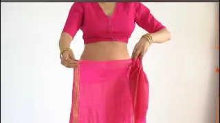 Step by step Basic Traditional Indian Saree Draping (Sari Wearing tutorial)
