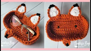 🐾 Crochet Fox Glasses Holder – Cute & Functional DIY! 🦊🧶
