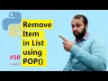 Python Tutorial Remove List Item Using POP HINDI