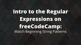 Match Beginning String Patterns Regex Tutorials