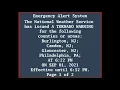 Tornado Warning EAS in Philadelphia PA Confirmed Tornado