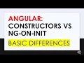 Angular Constructors vs ngOnInit basic differences OneAnanda One Ananda
