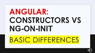Angular Constructors vs ngOnInit basic differences OneAnanda One Ananda