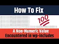 How to fix A non-numeric value encountered in wp- php on line 74 Hindi me