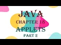 Applets in Java Part 2