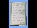 Chart for class room rules