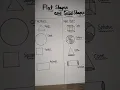 Solid and Flat shapes drawing chart