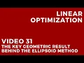 Linear Optimization - 31 The key geometric result behind the ellipsoid method