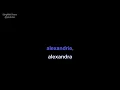 claude françois | alexandrie alexandra | lyrics | paroles | letra |