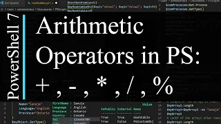 PowerShell 7 Tutorial 12 Arithmetic Operators