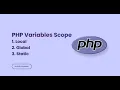 variable scope in php 4