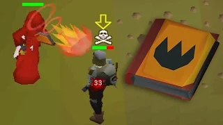 Hitting 33 with FIRE WAVE - OSRS Low Level Tome of Fire Pking