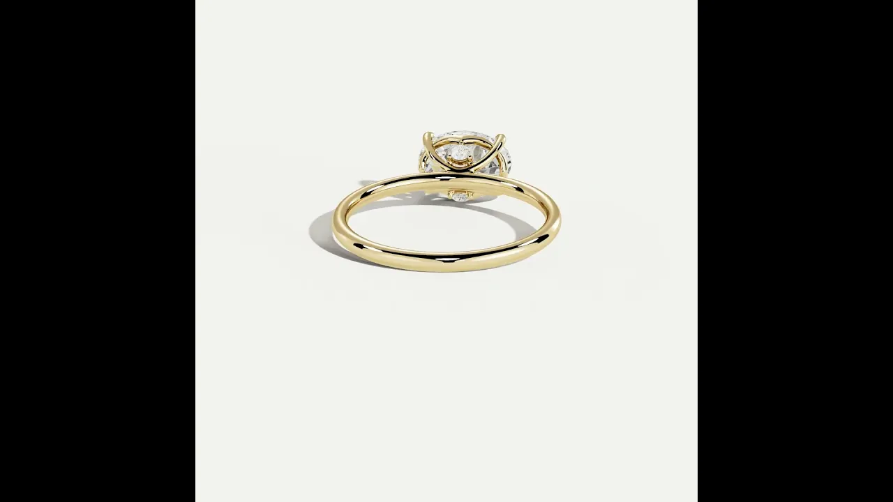 Maeve丨Oval Cut Lab Diamond Hidden Accent Engagement Ring