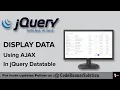 Create a Datatable Using Html jQuery ajax example