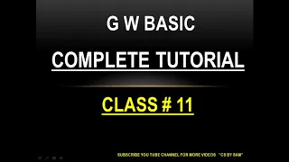 how to work in gwbasic Read Data Statement Restore Statement complete tutorial by cs by sam