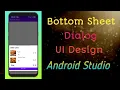 Bottom Sheet in Android tutorial Model Bottom Sheet in Android tutorial