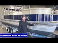 Replacing old pontoon hulls with new poly pontoons pontoon refurbishment and construction