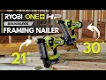 NOW AVAILABLE RYOBI 18V ONE HP Brushless 21 30 Framing Nailers