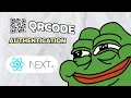 QRCode Authentication React js and Next js