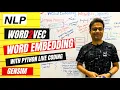 Introduction to NLP Word2Vec Word Embedding Whiteboard explanation Gensim Coding