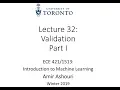 Lecture 32 - Validation