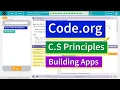 Buttons and Events Lesson 1 22 Tutorial with Answers Code org CS Principles