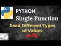 Getting various inputs from User in Python Python Tutorial for Beginners-Python Series Part 12