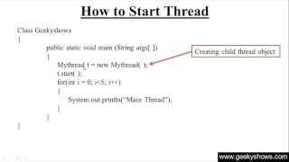 301 How to Start Thread in Java Programming Hindi