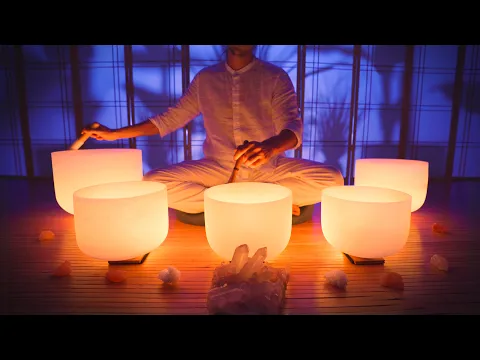 Anxiety Erasing Sound Bath 😌 Low frequency singing bowl music for sleep