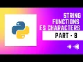 Python from basic Part-8 String Functions Escape sequence characters