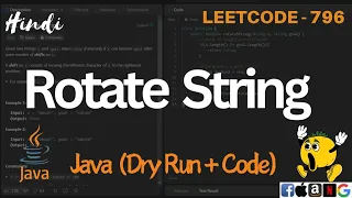 796 Rotate String LeetCode 796 Explained in Java Code Explanation Dry Run