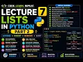 LECTURE 7 PART 2 LISTS IN PYTHON