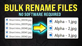 How to Rename Multiple Files in Sequence Without Any Software EASY METHOD