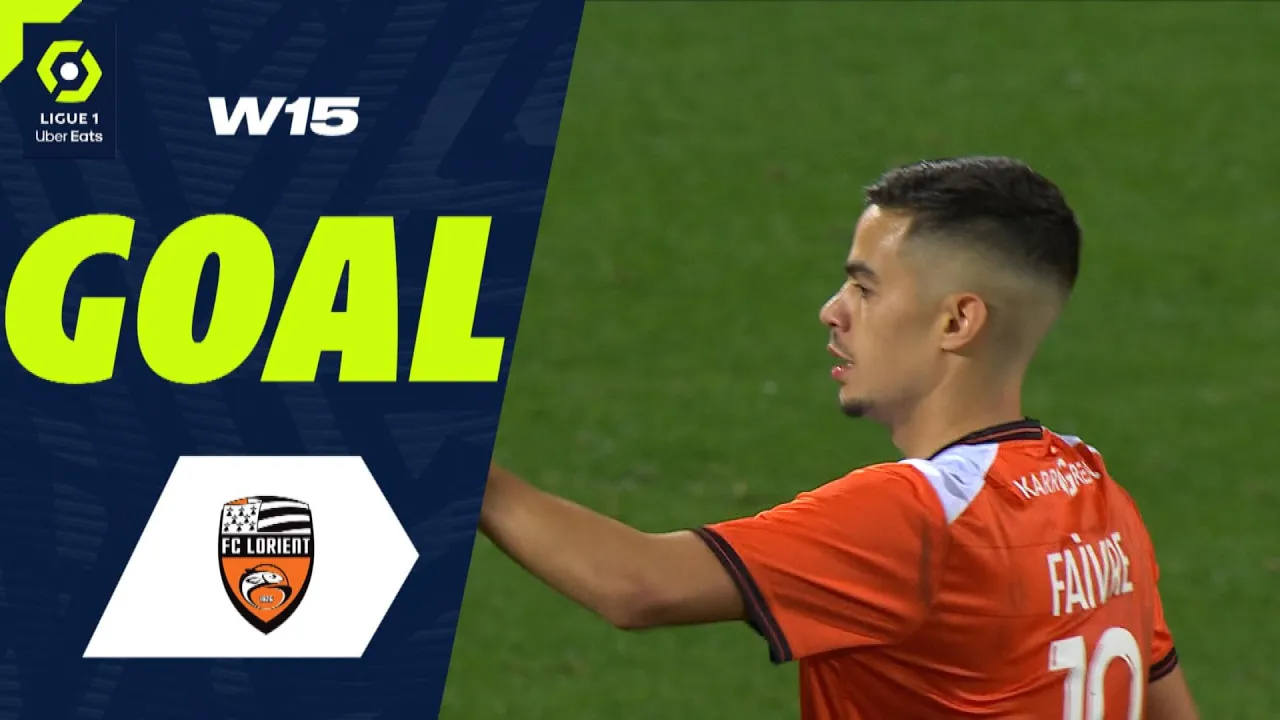 Goal Romain FAIVRE (41' - FCL) FC LORIENT - OLYMPIQUE ...