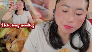 Mom is consuming food items that have not been eaten for an extended period.