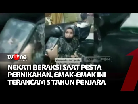 Awas Maling! Emak-emak Mencuri di Pesta Pernikahan Diancam 5 Tahun Penjara