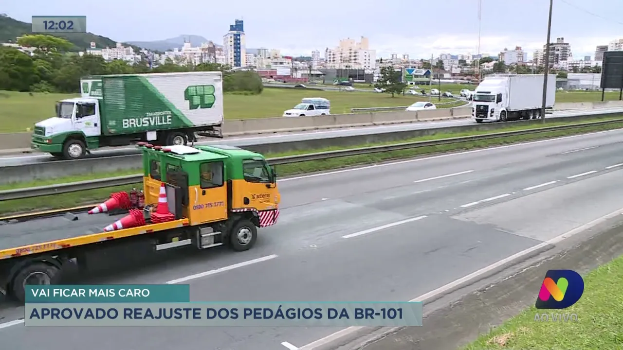 Grande Florianópolis: Aprovado reajuste dos pedágios da BR-101