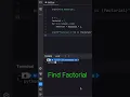 Python Tutorial Factorial in 10 Seconds