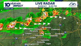 Tracking storms moving out of central Ohio Live radar