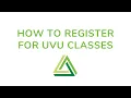 How to Register for UVU Classes