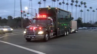 LASD Command Post and Toilets Responding Code 3