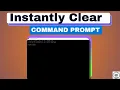 How to to Clear the Command Prompt Screen Fast