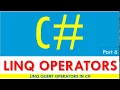 LINQ Operators in C LINQ Tutorial for beginners Learn C NET Programming Basics Part 6