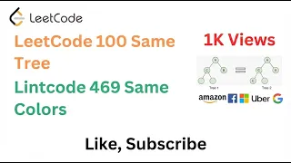 LeetCode 100 Same Tree Lintcode 469 Same Tree - Amazon Google Interview Question