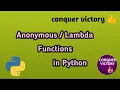 25 Anonymous Lambda functions in Python in Tamil