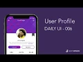 Daily UI 006 - User Profile Page design using Adobe XD