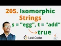 205 Isomorphic Strings Java Leetcode Hindi