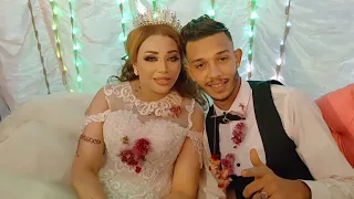 تعالوا شوفوا امينه ومحمد يوم زواجهم عملوا مفاجاه كبيره في قلب الشقه دندنها